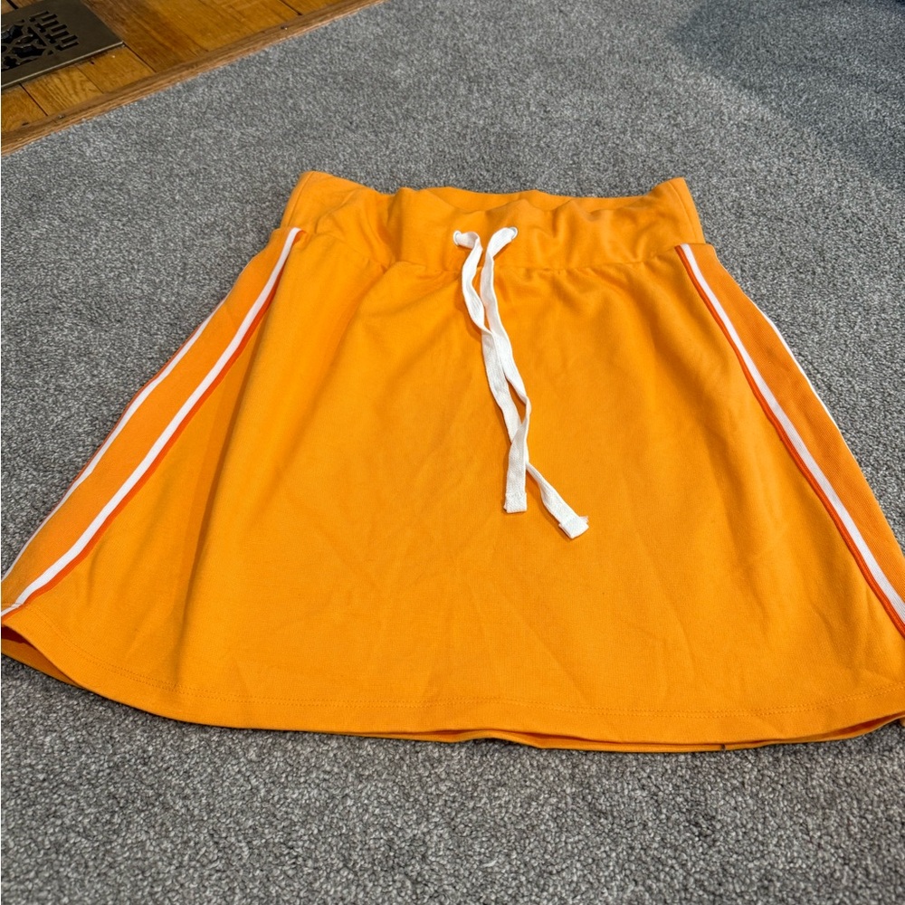 Wild Fable Orange‎ Skater Skirt with White Drawstring